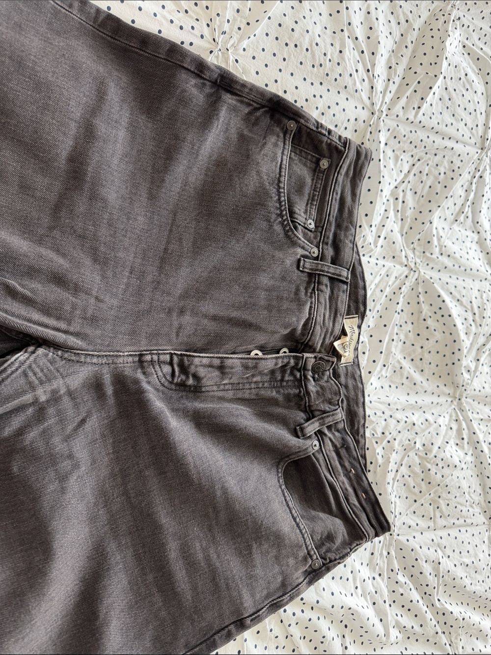 Madewell Black Washed Darted Barrel Leg Jeans - Picture 3 of 6